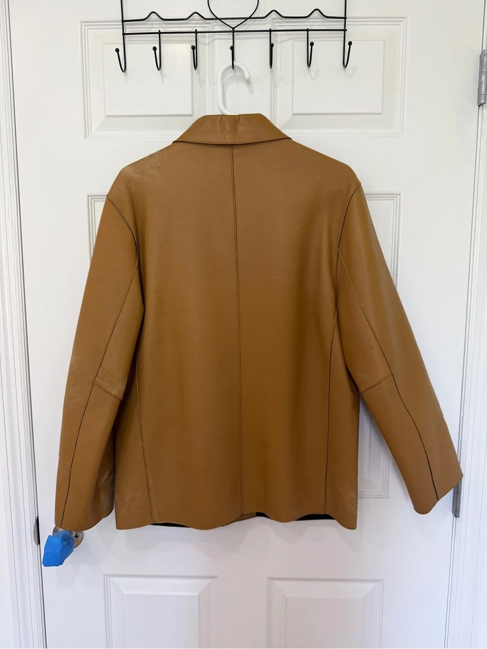 Vintage Men’s “Enjoy Leather” Camel Barn Jacket/Car Coat